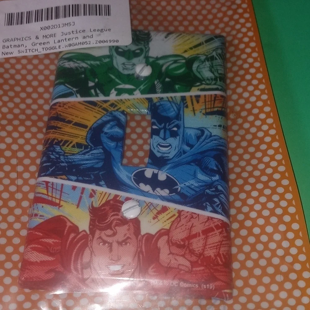 Justice League switch plate, NEW!
